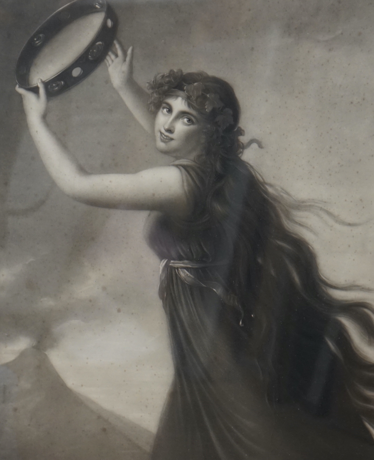 Joseph Bishop Pratt (1854-1910) mezzotint, Lady Hamilton, signed in pencil, Print Sellers Association blindstamped, 52 x 40cm